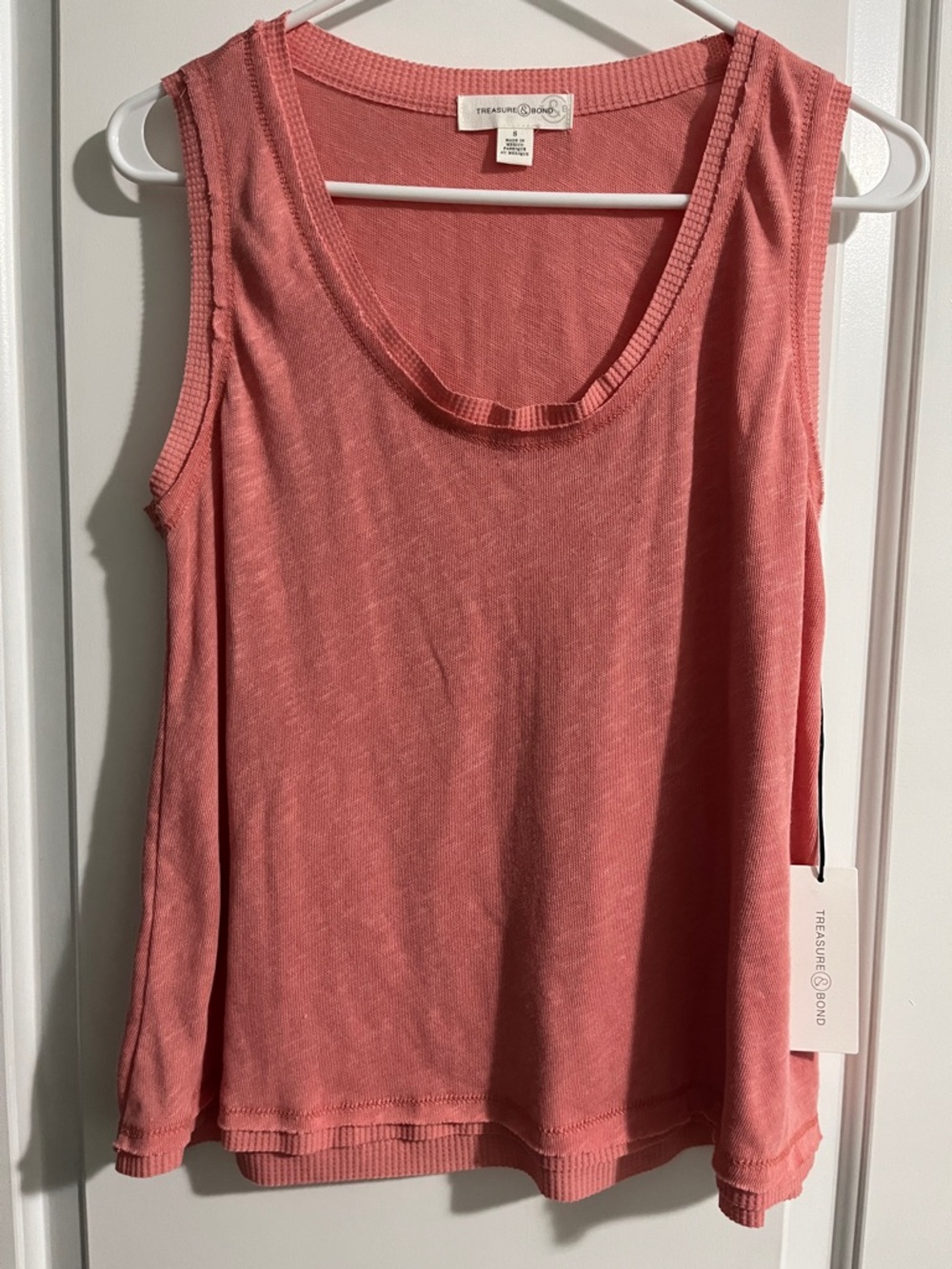 Treasure & Bond Dusty Coral Scoop Neck Tank